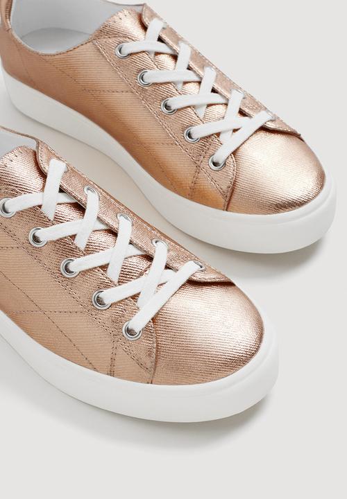 MANGO - Metallic Effect Sneakers Metallic