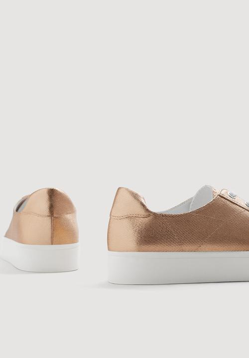 MANGO - Metallic Effect Sneakers Metallic