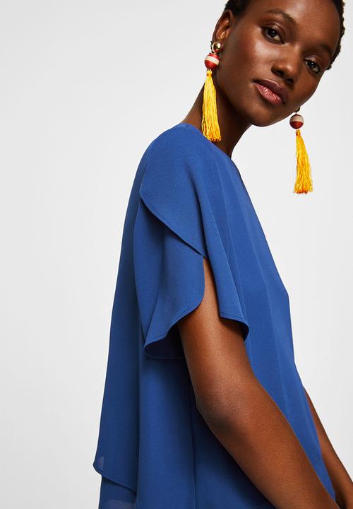 MANGO - Double-layer Blouse Blue