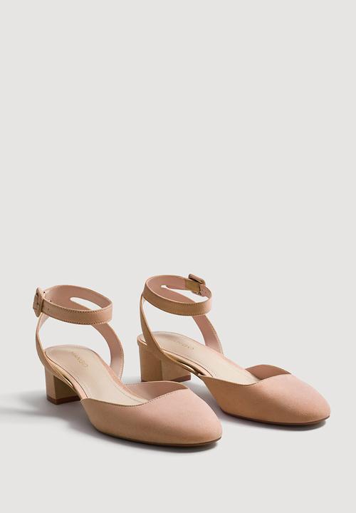 MANGO - Ankle-cuff Slingback Pumps - Pale Pink