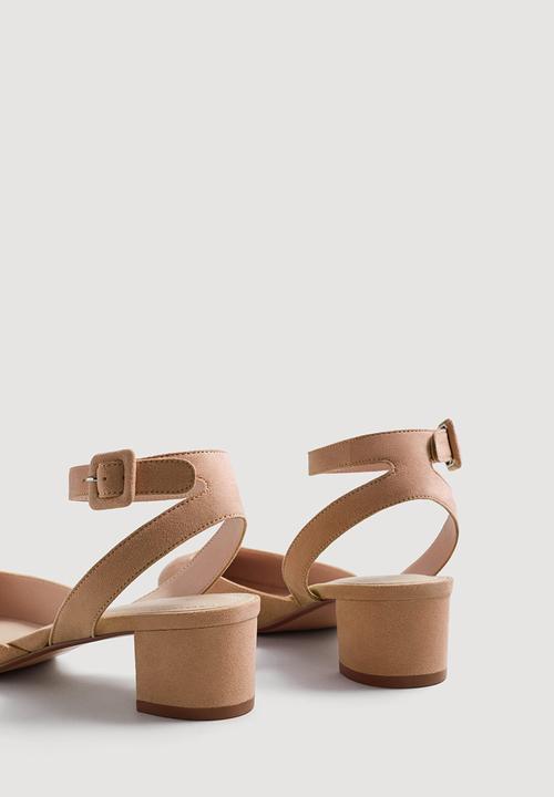 MANGO - Ankle-cuff Slingback Pumps - Pale Pink