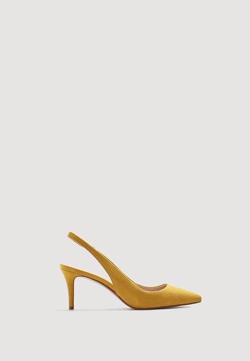Paulo slingback heels - yellow MANGO 