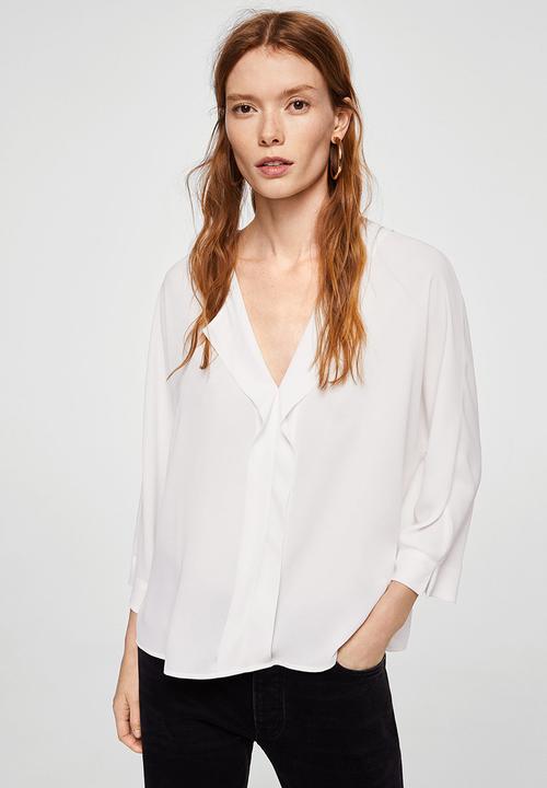 MANGO - Lapels Flowy Shirt White