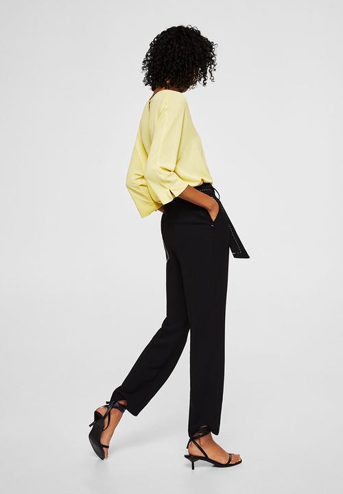MANGO - Lapels Flowy Shirt Yellow