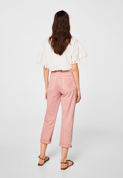 MANGO - Pom-pom T-shirt Off White