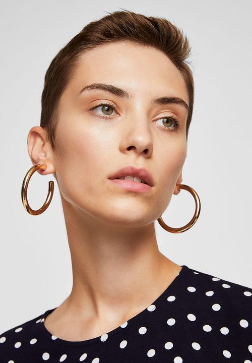MANGO - Printed Bow Blouse Navy