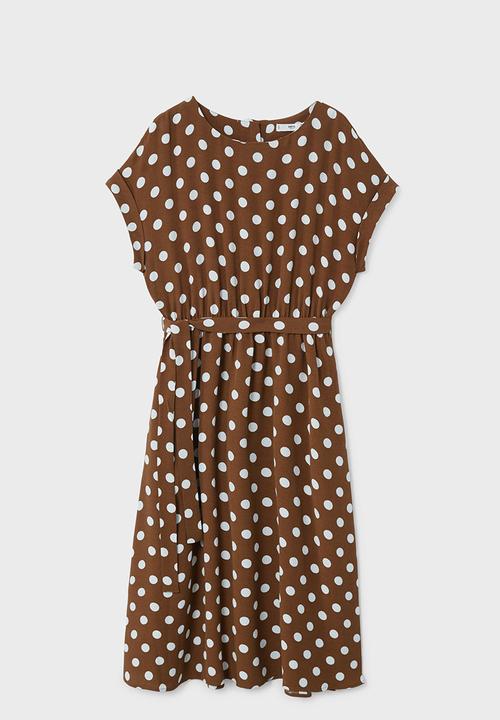 brown polka dot dress like pretty woman Julia Roberts as Vivian Brown Polka Dot Dress Pretty Woman Costume –  LausenCrafts