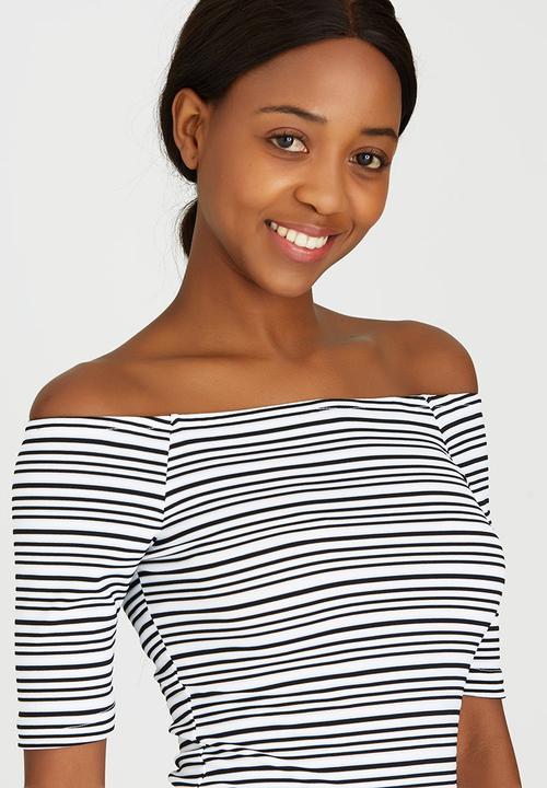 c(inch) - Bardot T-shirt Black and White