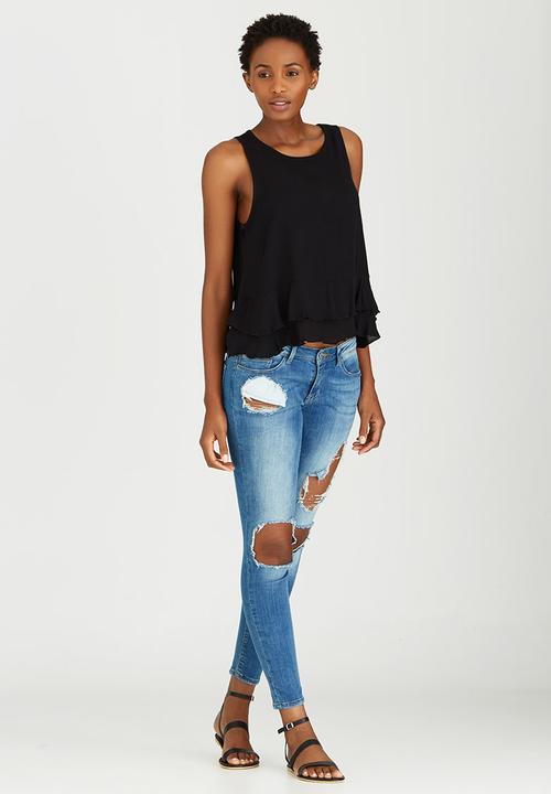 c(inch) - Frill Top Black