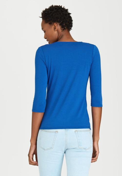 edit - Pleated Front Top Cobalt