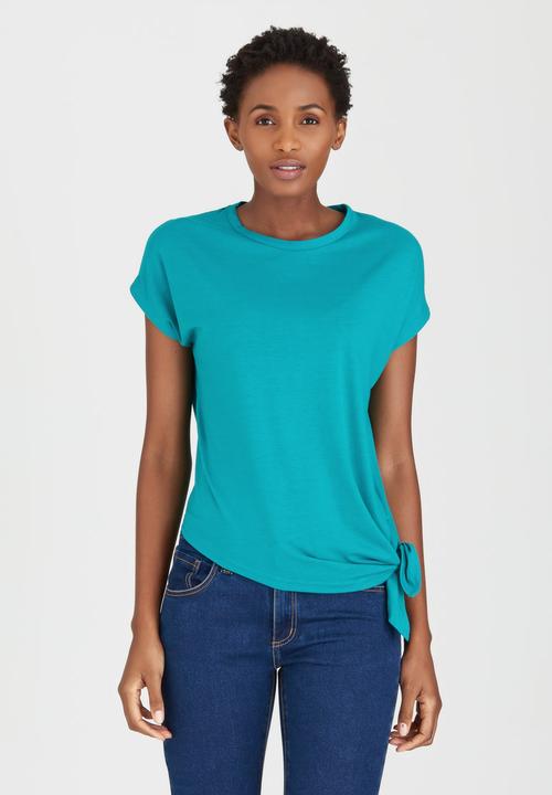 edit - Tie-front T-shirt Green