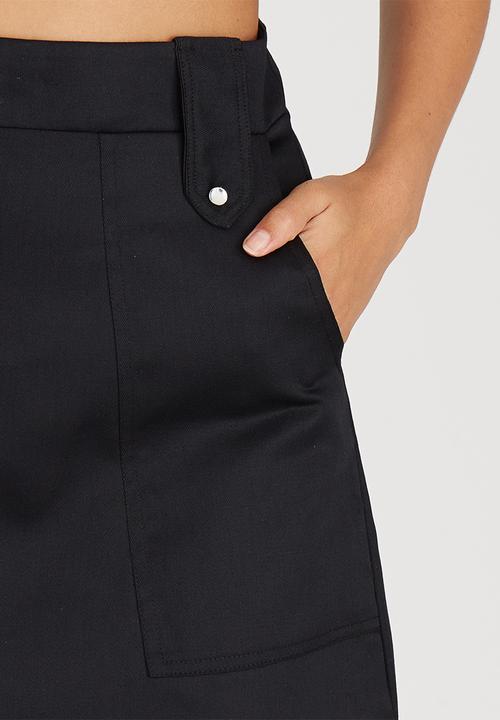 c(inch) - A-line Mini Skirt Black