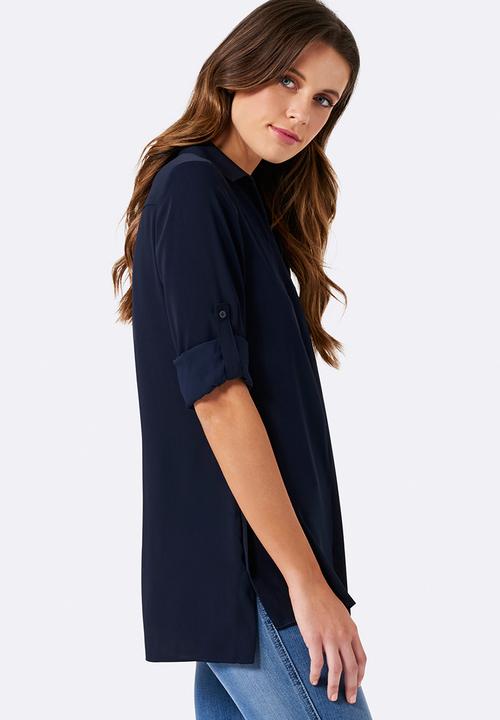 Forever New (Spree) - Becky Button Tunic Shirt Navy