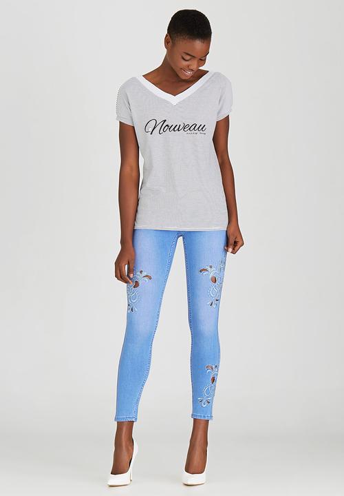 SISSY BOY - Bellamy Nouveau Tee Black and White