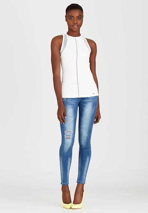 SISSY BOY - Lost Mesh Top White