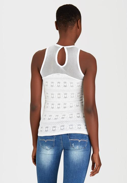 SISSY BOY - Lost Mesh Top White