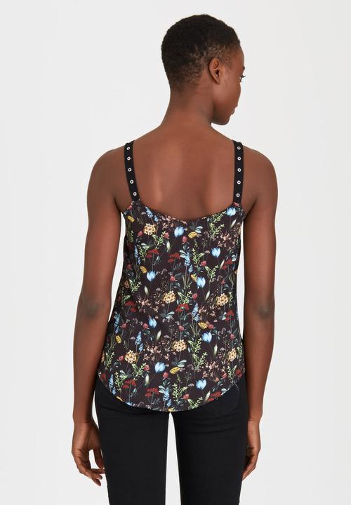 SISSY BOY - Chatterbox Printed Top Black