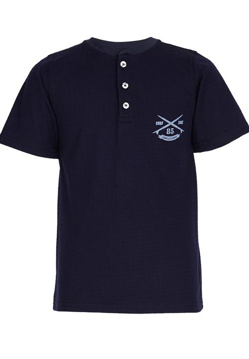 Rebel Republic - Henley Tee Navy