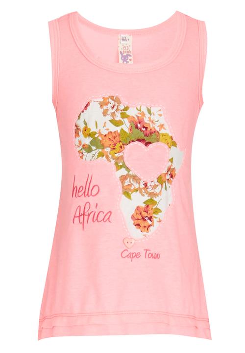 Eco Punk - Vest With African  Embroidery Mid Pink