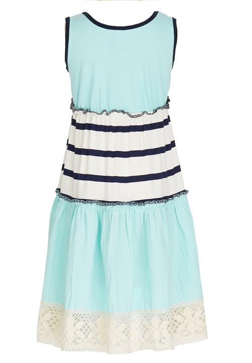 Eco Punk - Stripe Dress Mid Green