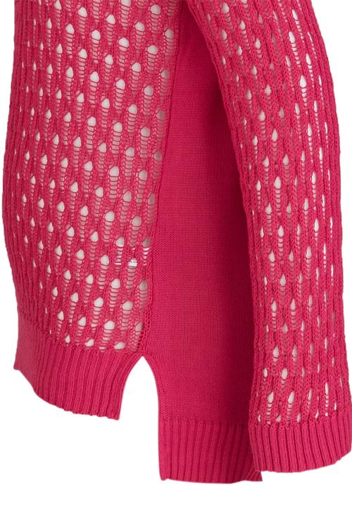 Rebel Republic - Lace Front Knit Cardigan Cerise Pink