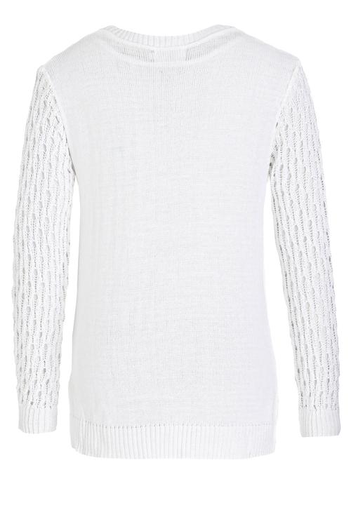 Rebel Republic - Lace Front Knit Cardigan White