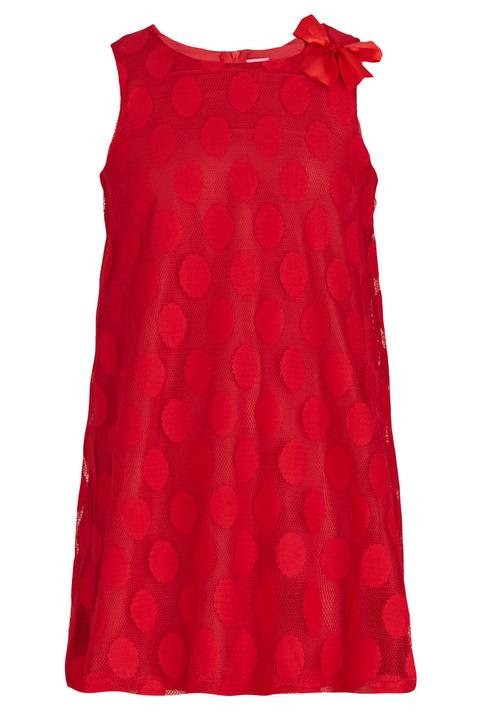 Pop Candy - Spotted Sleeveless  Dress Red