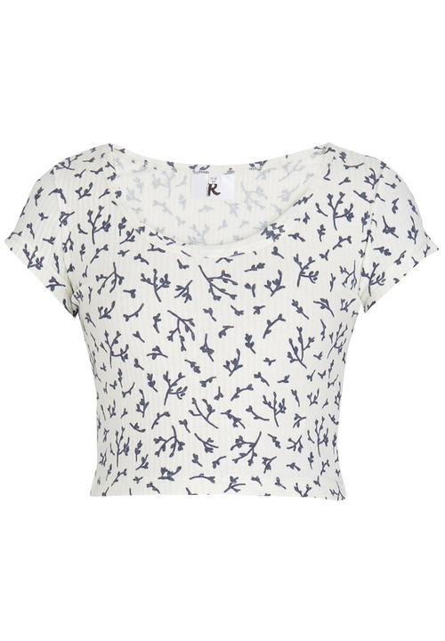 Rebel Republic - Cropped Printed Top Multi-colour