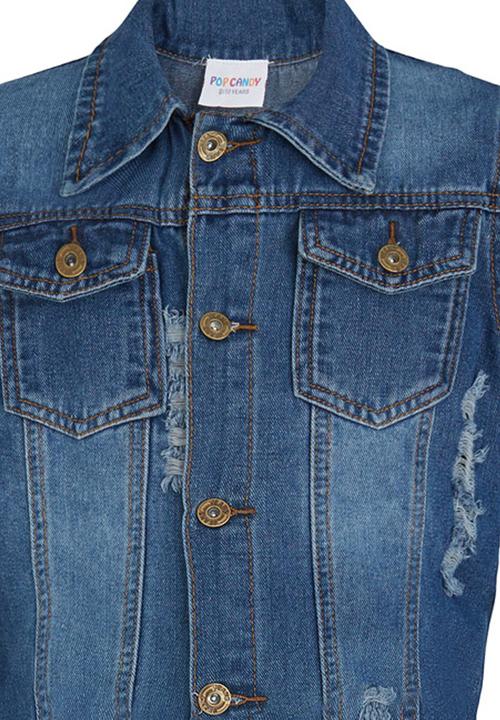 Pop Candy - Denim  Jacket Mid Blue