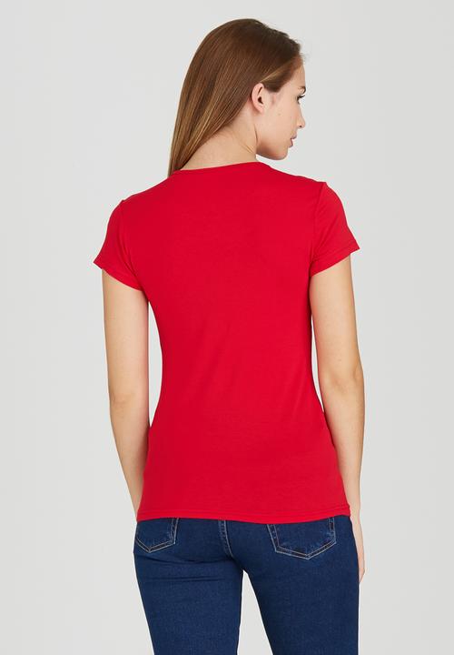 edit - Front Drape Top Red