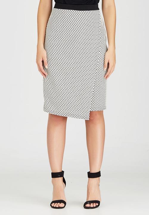 edit - Wrap Skirt Black and White