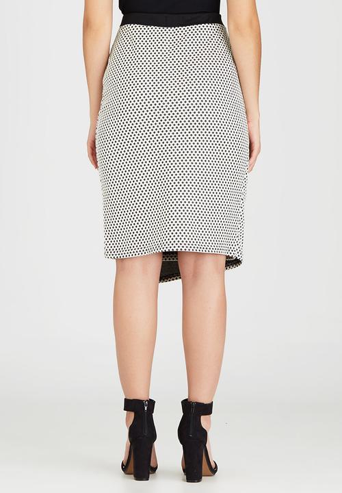 edit - Wrap Skirt Black and White