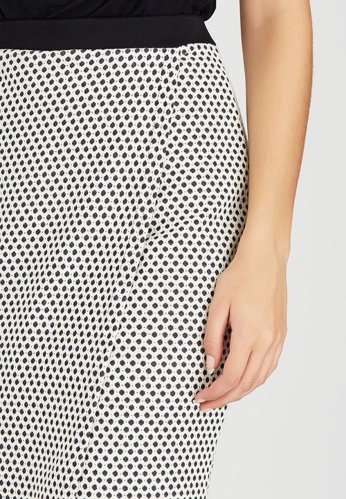 edit - Wrap Skirt Black and White
