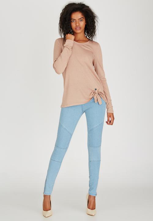 ONLY - Jessie Knot Detail Top Pale Pink