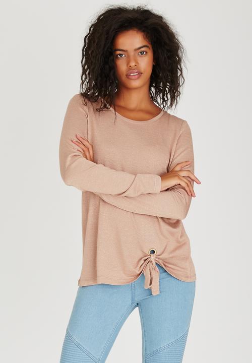 ONLY - Jessie Knot Detail Top Pale Pink