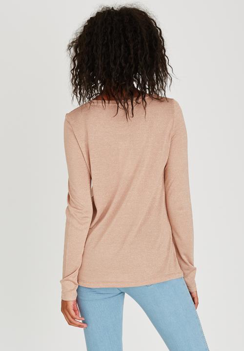 ONLY - Jessie Knot Detail Top Pale Pink