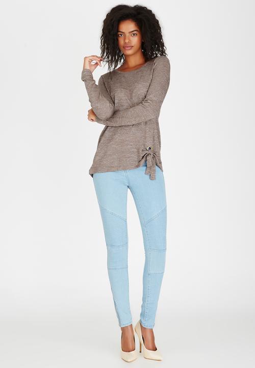 ONLY - Jessie Knot Detail Top Mid Brown