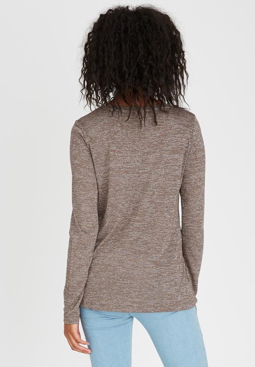ONLY - Jessie Knot Detail Top Mid Brown