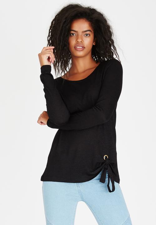 ONLY - Jessie Knot Detail Top Black