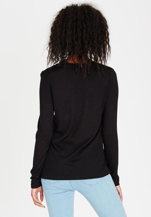 ONLY - Jessie Knot Detail Top Black