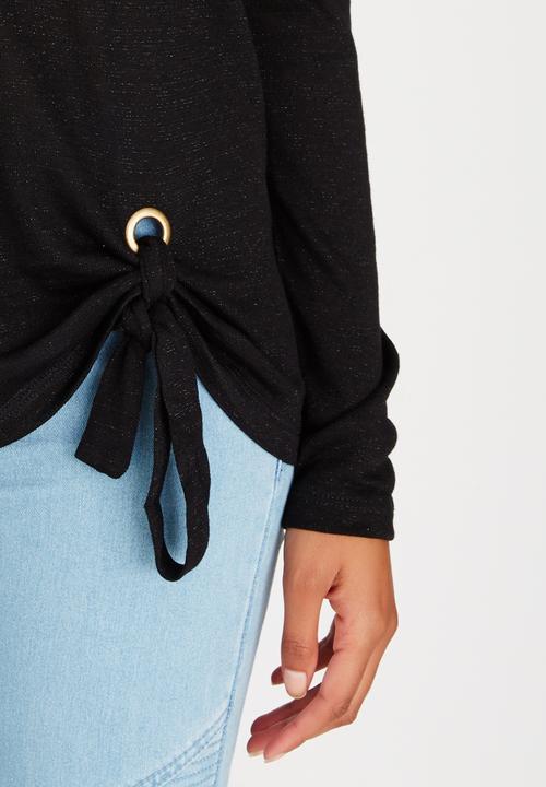 ONLY - Jessie Knot Detail Top Black