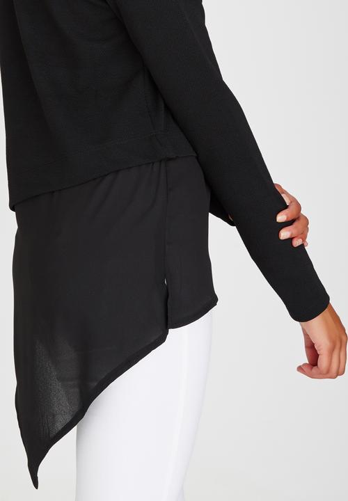 ONLY - Mimi Long Sleeve Asymetrical Top Black