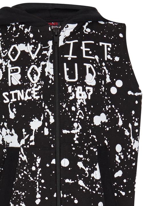 SOVIET - Sleeveless Hoody Black