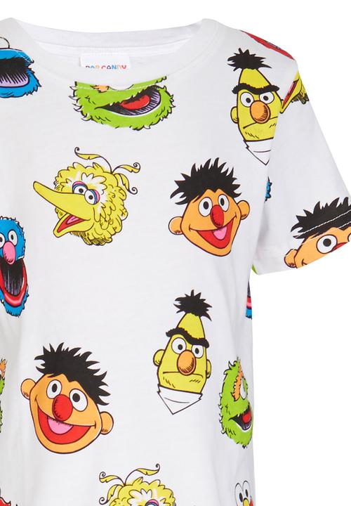 Pop Candy - Printed Sesame Street Tee Multi-colour