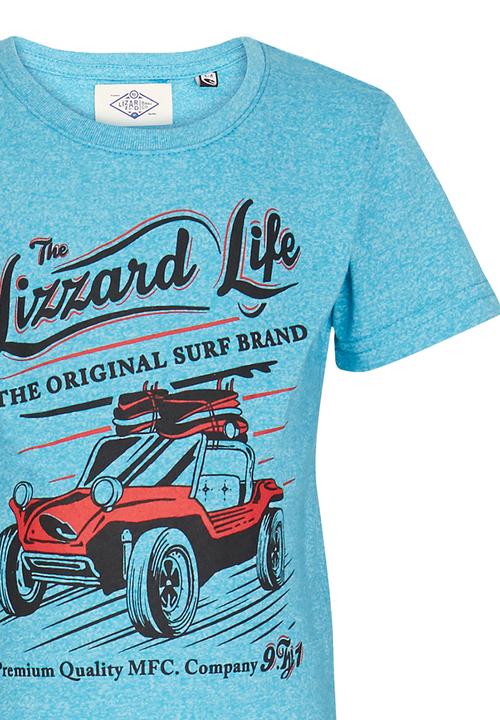 Lizzard - Printed Tee Pale Blue