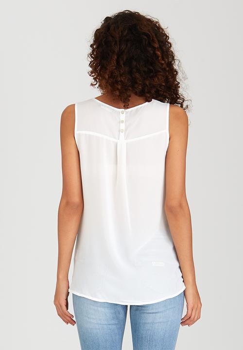 SISSY BOY - Lilianne Lace Crochet Vest Milk