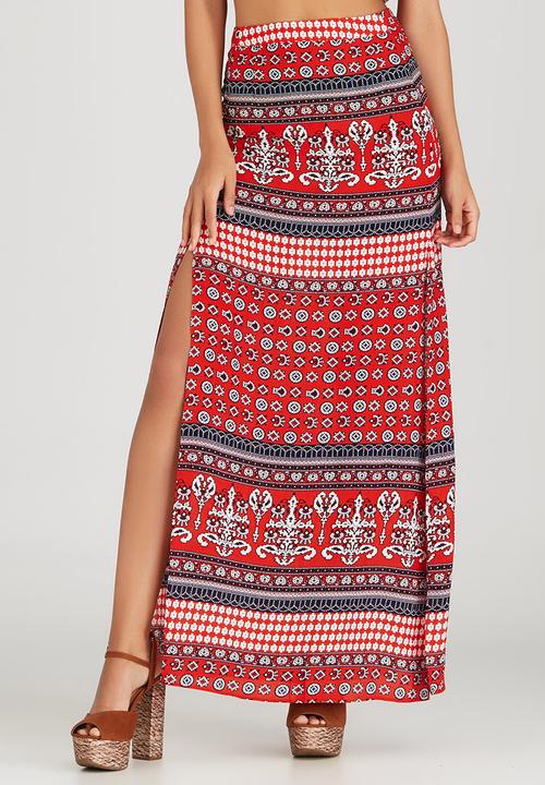 BoohooDNU - All-over Print Maxi Skirt Multi-colour