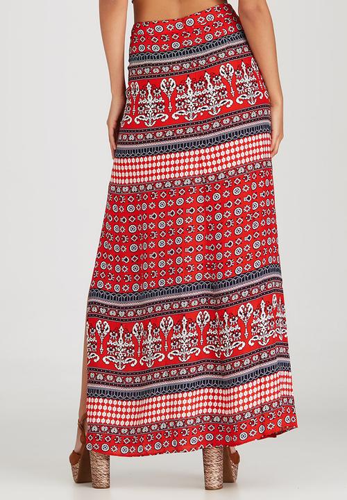 BoohooDNU - All-over Print Maxi Skirt Multi-colour