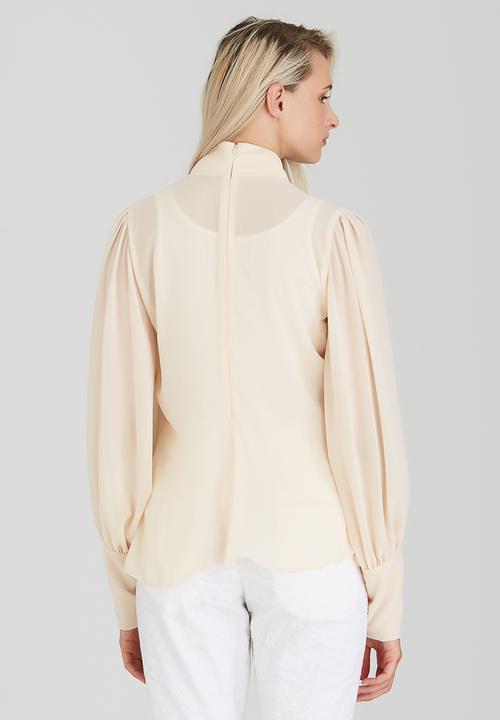 Rubicon by Hangwani Nengovhela - Sheer Gathered Blouse Gold