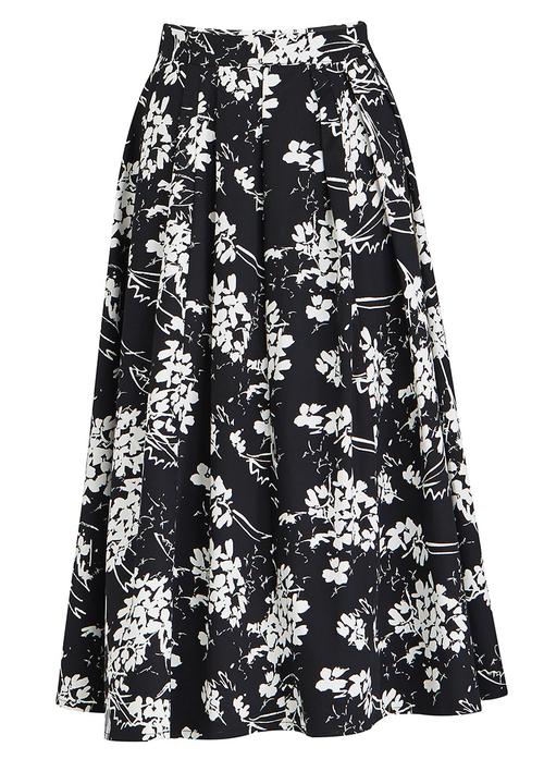STYLE REPUBLIC - Fit&Flare Skirt Black and White
